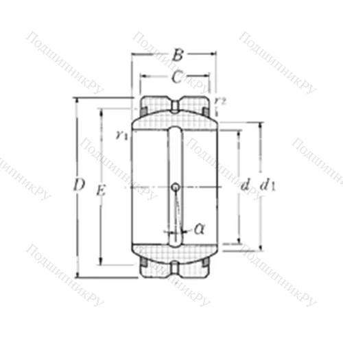 Подшипник скольжения сферический SA 1-90BSS