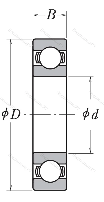 Однорядный шариковый подшипник 6309 CM
