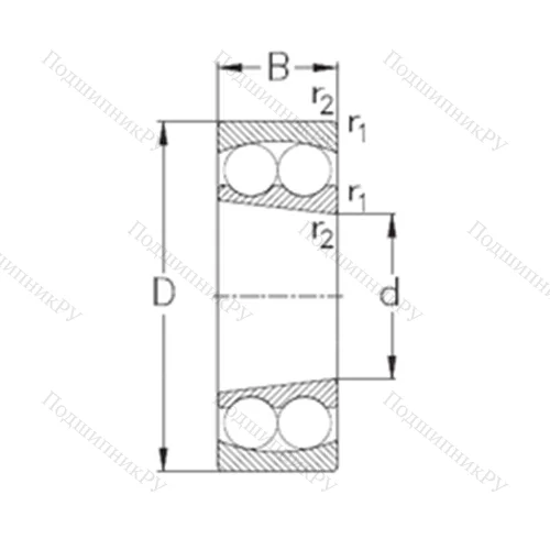 Подшипник шариковый радиальный самоцентрирующийся 2319-K