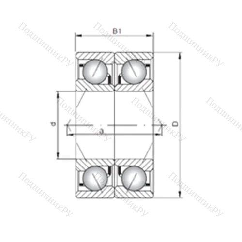 Подшипник шариковый радиально-упорный 7418 A-UO от производителя  CX Подшипник шариковый радиально-упорный 7418 A-UO от производителя  CX