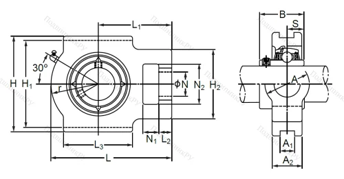 Подшипниковый узел MUCTPL 208 SB в Тюмени
