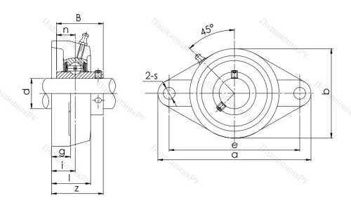 Подшипниковый узел UCFL 208 (480208) в Тюмени