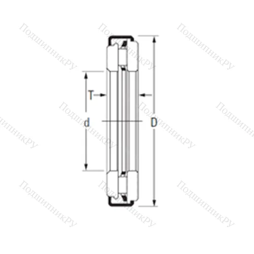 Подшипник игольчатый упорный AXZ 5,5 8 16