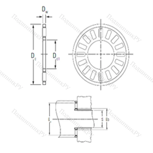 Подшипник игольчатый упорный NTA-1625