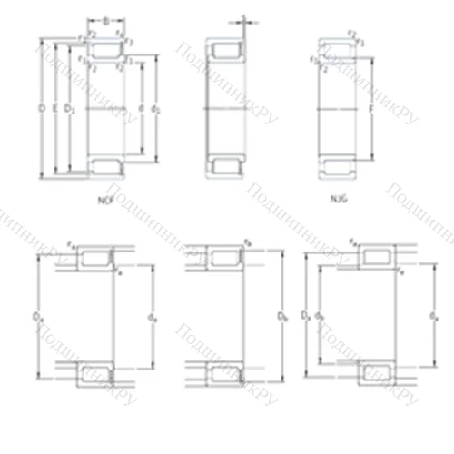 Подшипник роликовый радиальный NCF 30/530V