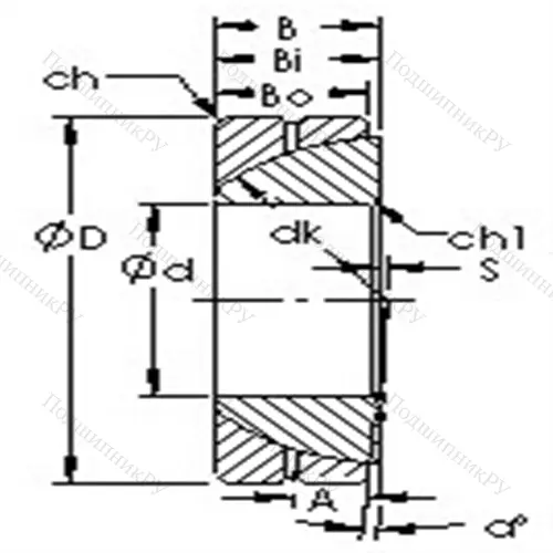 Подшипник скольжения сферический GAC 80S
