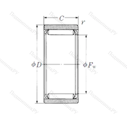 Подшипник игольчатый радиальный RNAF 354517