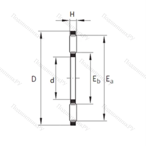 Подшипник игольчатый упорный AXK 360X 390X 5