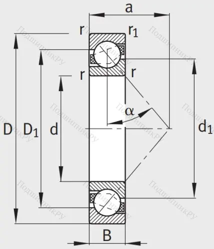 Однорядный шариковый подшипник 7310 B XL TVP от производителя  FAG