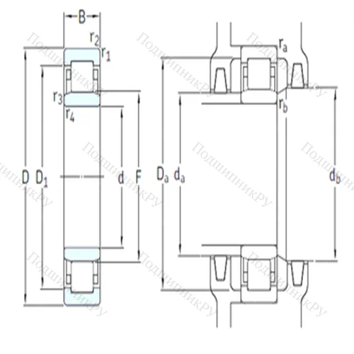 Подшипник роликовый радиальный NU 1011ECM/HC 5C 3