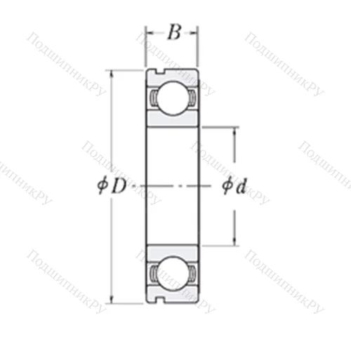 Подшипник шариковый радиальный MJ 1.7/8-N от производителя  RHP