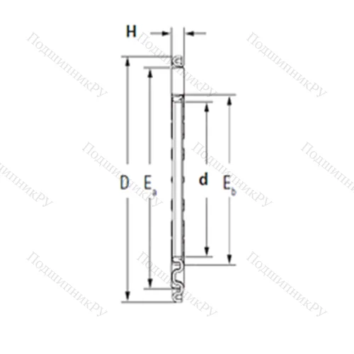 Подшипник игольчатый упорный TV 1226
