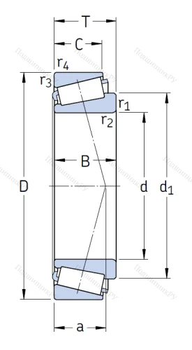 Конический роликовый подшипник 30213 J 2/Q от производителя  SKF