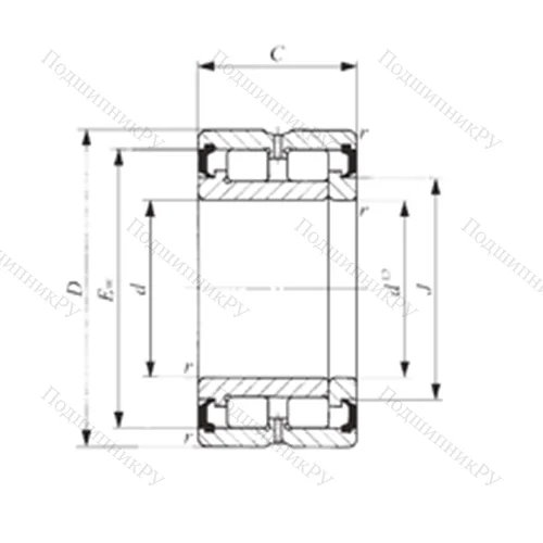 Подшипник роликовый радиальный NAG 4913UU