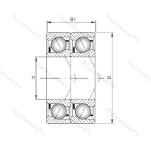 Подшипник шариковый радиально-упорный 7019 CDT от производителя  ISO