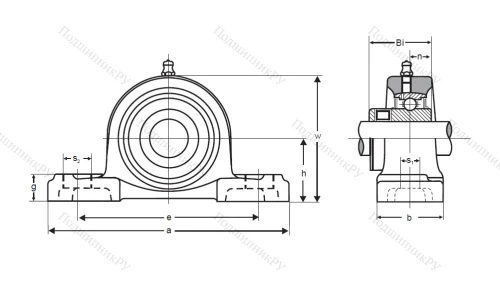 Подшипниковый узел UKP 212 в Тюмени