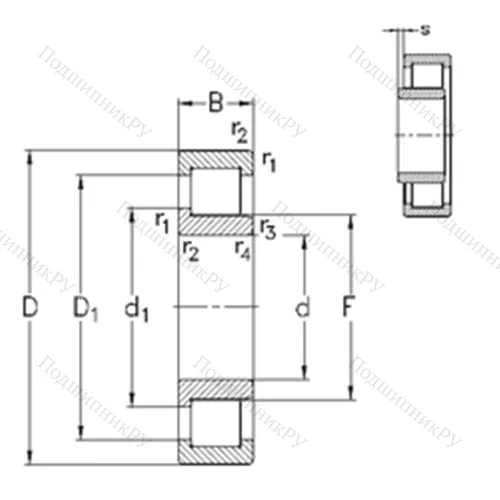 Подшипник роликовый радиальный NJ 328-E-MA 6