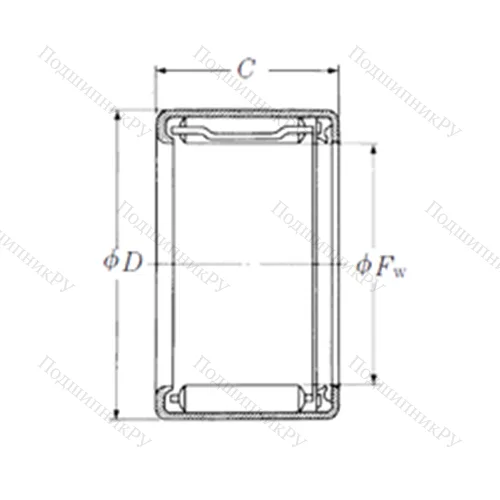 Подшипник игольчатый радиальный FJLT-1214