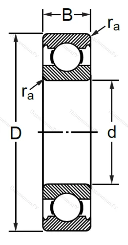 Шариковый однорядный подшипник 76-1000812 (6812 C 3) в Тюмени