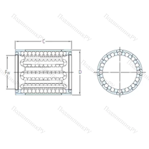 Подшипник шариковый линейный LBBR 14-2LS от производителя  SKF
