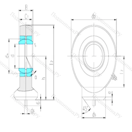 Подшипник скольжения сферический SK 70ES от производителя  LS Подшипник скольжения сферический SK 70ES от производителя  LS