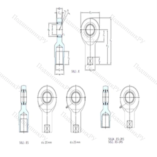 Подшипник скольжения сферический SIL 45ES-2RS от производителя  SKF