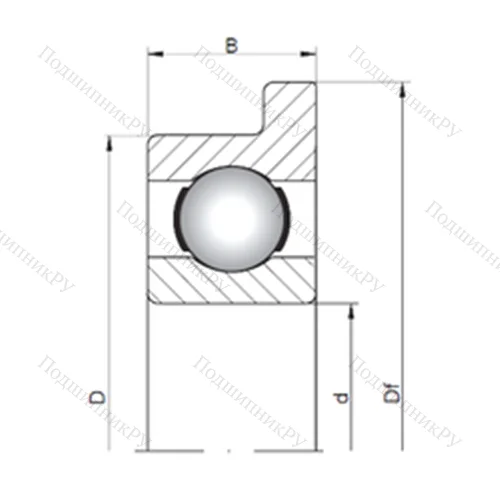 Подшипник шариковый радиальный FL 618/2,5 от производителя  CX Подшипник шариковый радиальный FL 618/2,5 от производителя  CX