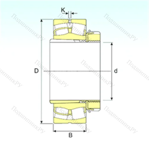 Подшипник роликовый радиальный самоцентрирующийся 21315 EKW 33+H 315 от производителя  ISB