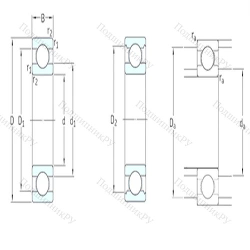 Подшипник шариковый радиальный 6307 от производителя  SKF Подшипник шариковый радиальный 6307 от производителя  SKF