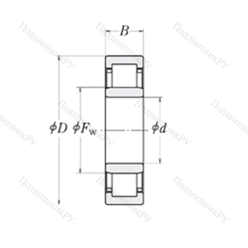 Подшипник роликовый радиальный LLRJ 4