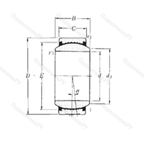 Подшипник скольжения сферический SAR 1-30SS