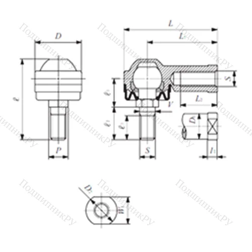 Подшипник скольжения сферический LHSA 4