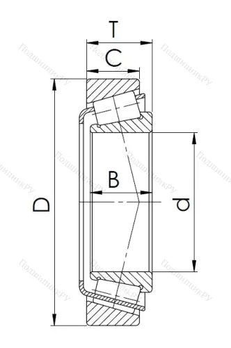 Конический роликовый подшипник 7207 (30207) в Тюмени
