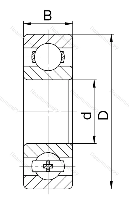 Миниатюрный шариковый подшипник 80023 (623 ZZ) в Тюмени