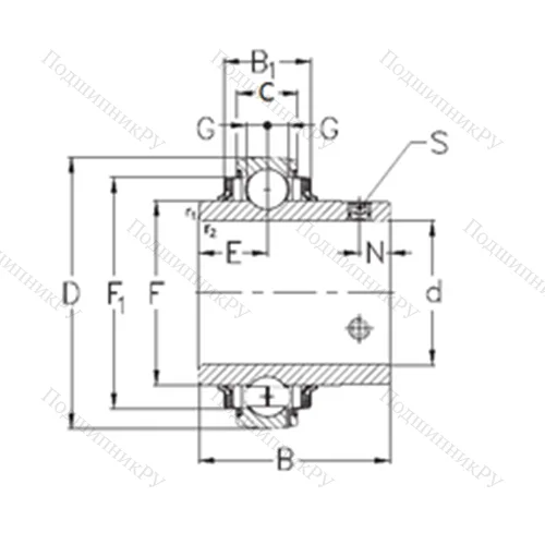 Подшипник шариковый радиальный GYE 25-KRRB