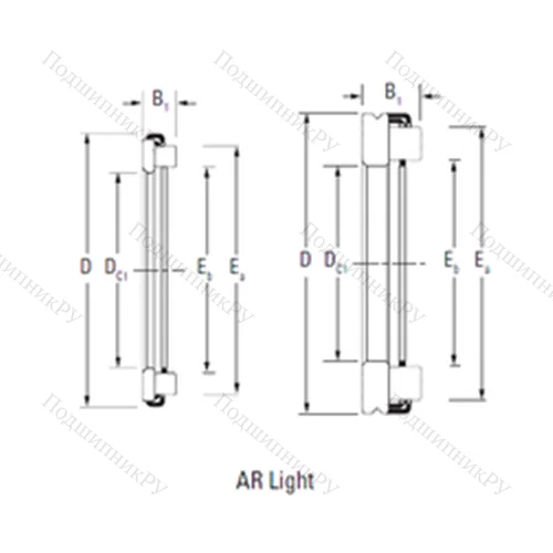 Подшипник игольчатый упорный AR 9 35 68 от производителя  TIMKEN Подшипник игольчатый упорный AR 9 35 68 от производителя  TIMKEN