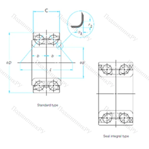 Подшипник шариковый радиально-упорный SA 0013