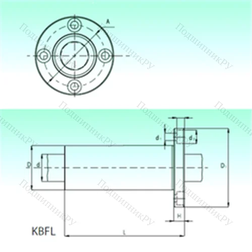 Подшипник шариковый линейный KBFL 30 от производителя  NBS