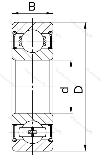 Миниатюрный шариковый подшипник 80024 T (624 ZZT) в Тюмени