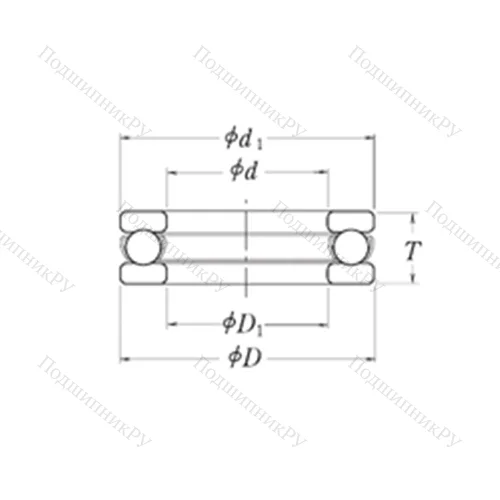 Подшипник шариковый упорный LT 1/2B от производителя  RHP