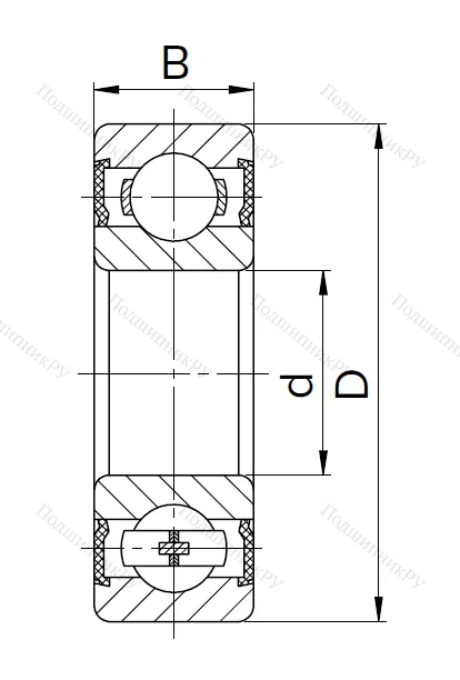 Миниатюрный шариковый подшипник 180025 T (625 2RST) в Тюмени
