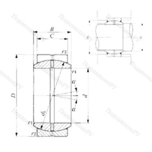 Подшипник скольжения сферический GE 20ES