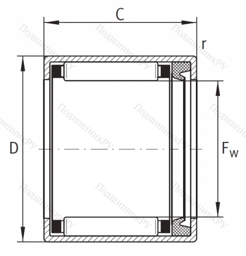 Игольчатый подшипник HK 2018 RS