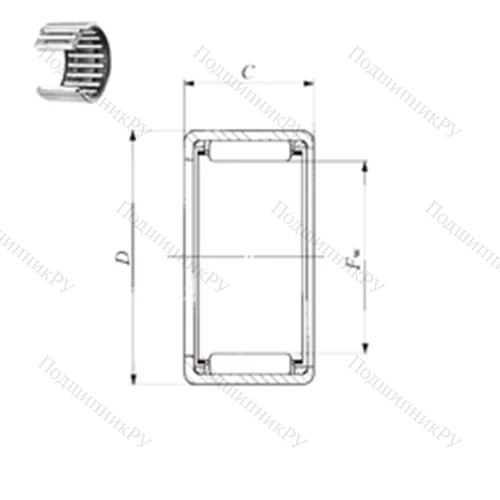 Подшипник игольчатый радиальный BA 78 Z от производителя  IKO
