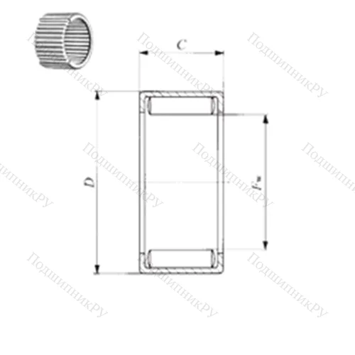 Подшипник игольчатый радиальный 7E-HVS 20X 27X 25-1#03 от производителя  NTN