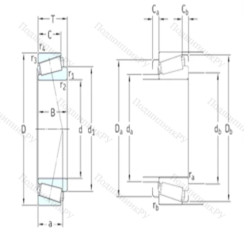 Подшипник роликовый радиально-упорный HM 801346/310/Q