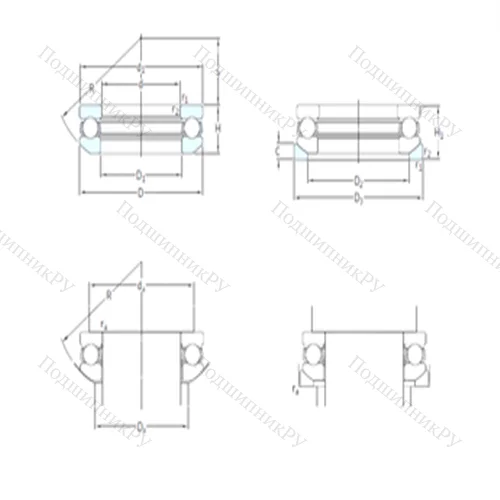 Подшипник шариковый упорный 53314+U 314 от производителя  SKF
