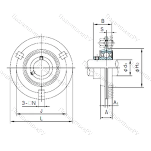 Подшипниковый узел шариковый радиальный BPF 3
