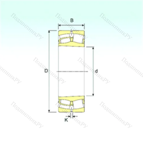 Подшипник роликовый радиальный самоцентрирующийся 22214 K от производителя  ISB