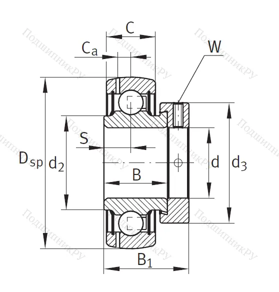 Корпусный подшипник GRAE 35 XL NPP B